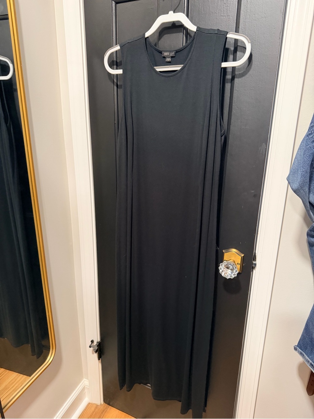 J. Jill Black Sleeveless Maxi Dress